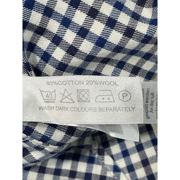 Viyella Wool Cotton Blend Long Sleeve Button Down Shirt Mens 17” (43cm) - Picture 10 of 10